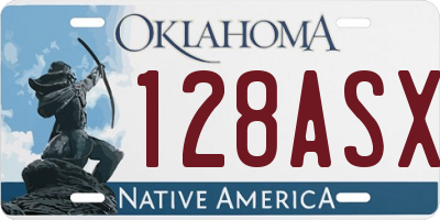 OK license plate 128ASX