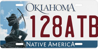 OK license plate 128ATB