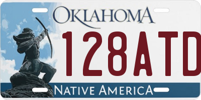 OK license plate 128ATD