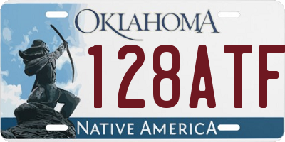 OK license plate 128ATF