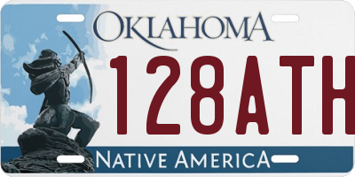 OK license plate 128ATH