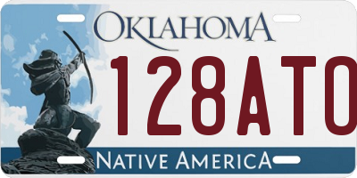 OK license plate 128ATO