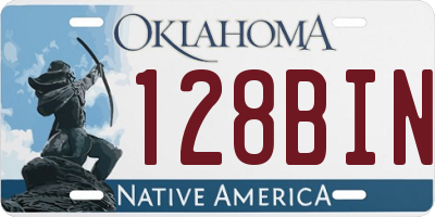 OK license plate 128BIN