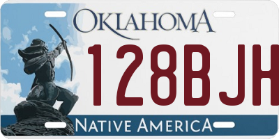OK license plate 128BJH