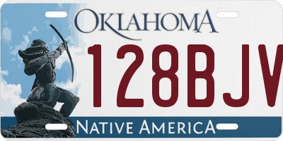 OK license plate 128BJV