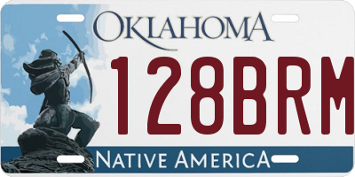 OK license plate 128BRM