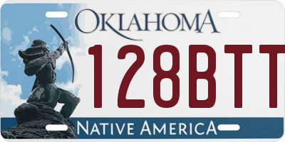 OK license plate 128BTT