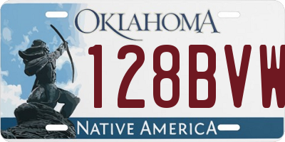 OK license plate 128BVW