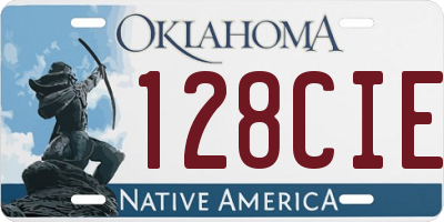 OK license plate 128CIE