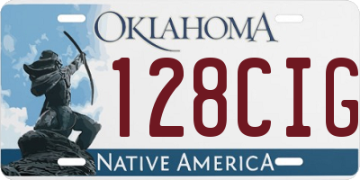 OK license plate 128CIG