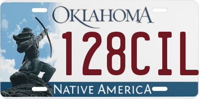 OK license plate 128CIL