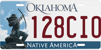 OK license plate 128CIO