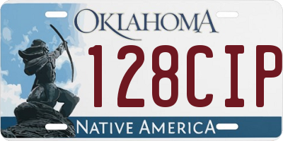 OK license plate 128CIP