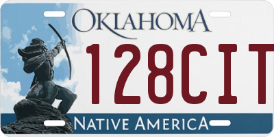OK license plate 128CIT