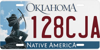 OK license plate 128CJA