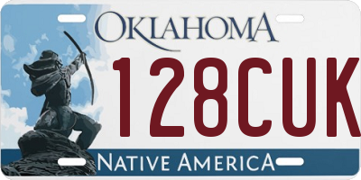 OK license plate 128CUK