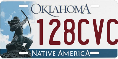 OK license plate 128CVC
