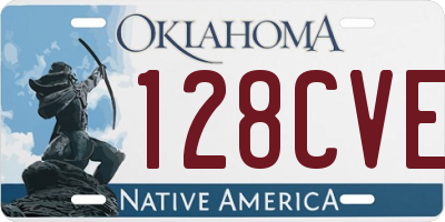 OK license plate 128CVE