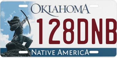 OK license plate 128DNB