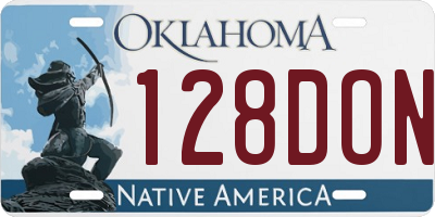 OK license plate 128DON