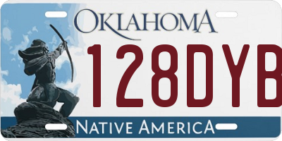 OK license plate 128DYB