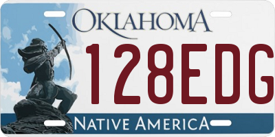 OK license plate 128EDG