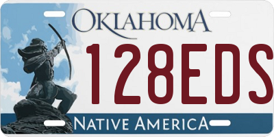 OK license plate 128EDS