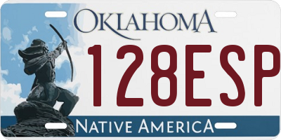 OK license plate 128ESP