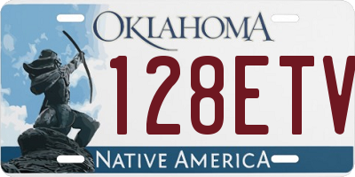 OK license plate 128ETV