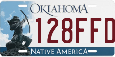 OK license plate 128FFD