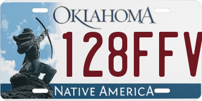 OK license plate 128FFV