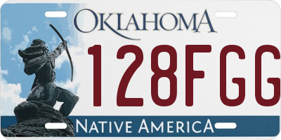 OK license plate 128FGG