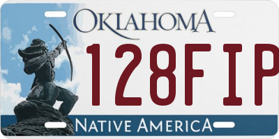 OK license plate 128FIP