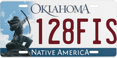 OK license plate 128FIS