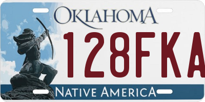 OK license plate 128FKA