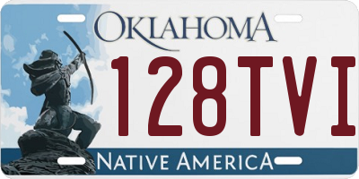 OK license plate 128TVI