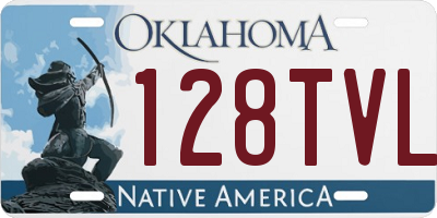 OK license plate 128TVL