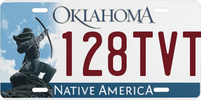 OK license plate 128TVT