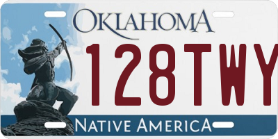 OK license plate 128TWY