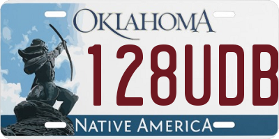 OK license plate 128UDB