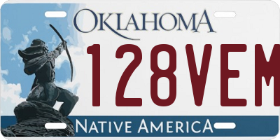 OK license plate 128VEM