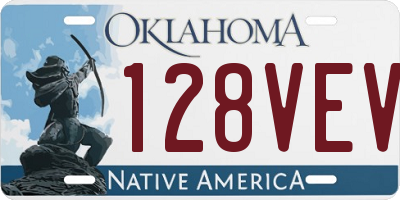 OK license plate 128VEV