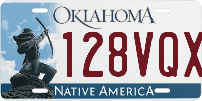OK license plate 128VQX