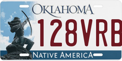 OK license plate 128VRB