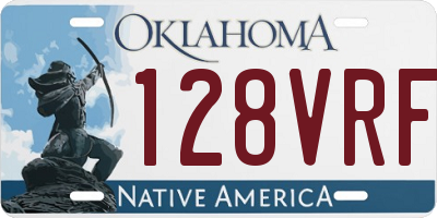 OK license plate 128VRF