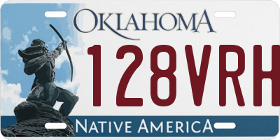 OK license plate 128VRH