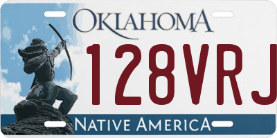 OK license plate 128VRJ