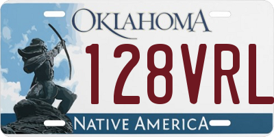 OK license plate 128VRL