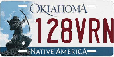 OK license plate 128VRN