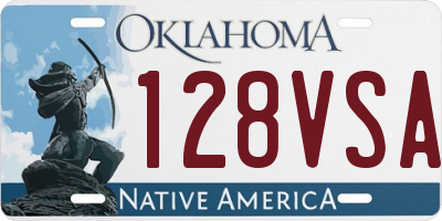 OK license plate 128VSA